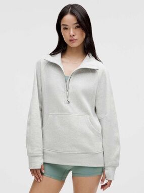 lululemon athletica Scuba Oversized Funnel-Neck Half Zip Pullover - Light Grey